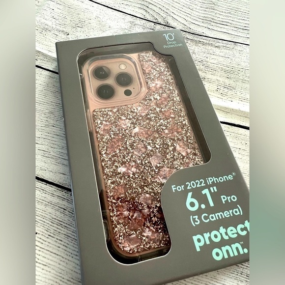 Protect Onn 2022 iPhone Pro Case. Rose Gold Shimmer. 10ft Drop Protection NWT - Picture 2 of 3